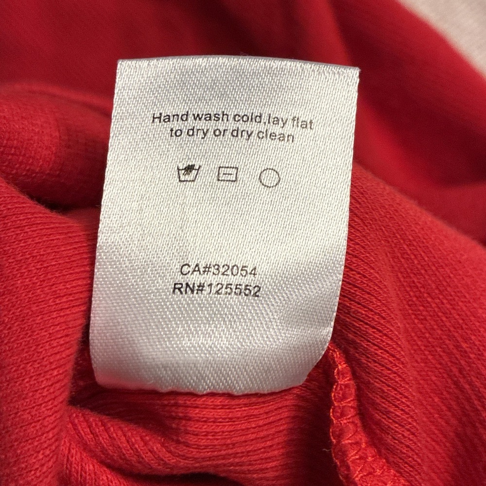 Dolan Women's Top Large Red Lace Puffy Sleeve Blouse Whimsical Romantic Feminine - Picture 7 of 9